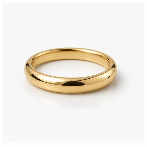 Original gold ring on a plain studio background.